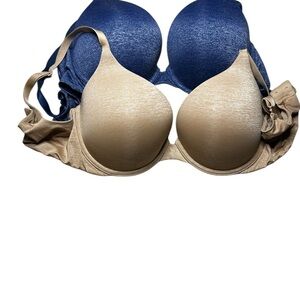 Victoria's Secret padded perfect coverage  Blue and Tan Bras